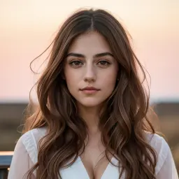 Portrait of Manuela Barbero, AI character on MateAura