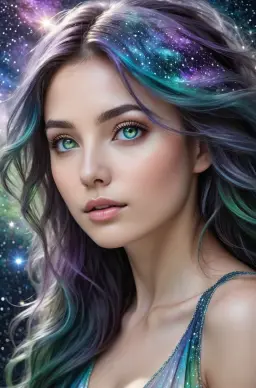 Portrait of Aurora, AI character on MateAura