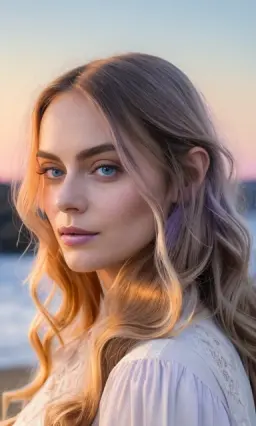Portrait of Violet Elara, AI character on MateAura