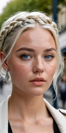 Portrait of Freya Lindholm, AI character on MateAura