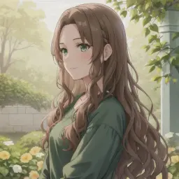 Portrait of Lyra Meadowbrook, AI character on MateAura